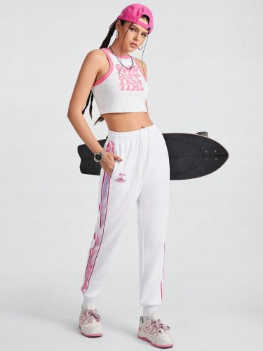  ŽENSKE SUŽENE HLAČE ZA SPORTSKI TRENING REGULAR FIT BIJELE SHEIN XL 42