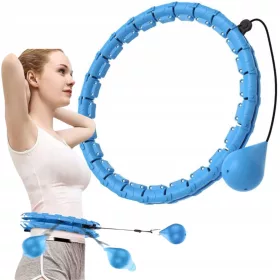 Hula hoop s utezima MSport 46 cm plavi