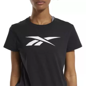    Ženska majica kratkih rukava Reebok s grafikom, crna, veličina 1X