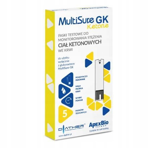 DIATHER MultiSure GK Ketone test trake, 5 kom