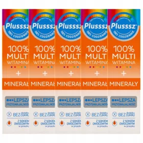  Plusssz 100% Multiwitamina + Minerali - Tablete s Okusom Manga i Naranče