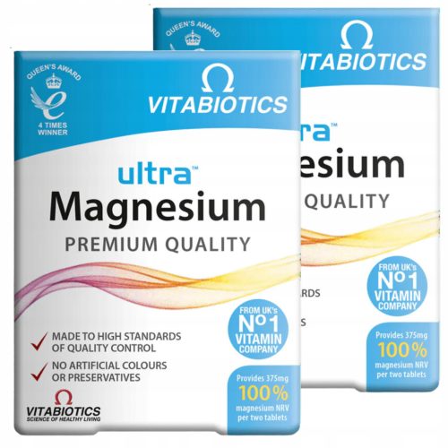 Dvostruki set Vitabiotics Ultra Magnesium 375mg, 120 tableta za energiju i zdravlje