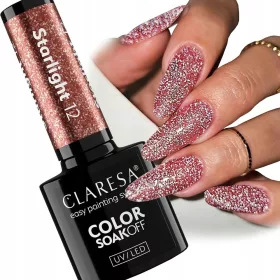   CLARESA STARLIGHT 12 HYBRID LAK ZA NOKTE GLITTER FLASH EFEKT 5 g
