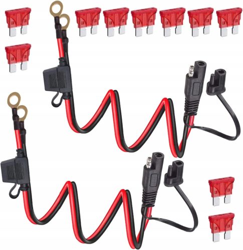 Kabel za priključenje s osiguračem za akumulator - Set 2 komada