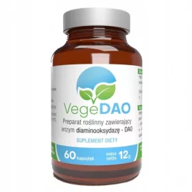   VegeDAO Diaminooksydaza - Suplement za Osobe s Netolerancijom na Histamin, 60 Tableta