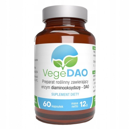 VegeDAO Diaminooksydaza - Suplement za Osobe s Netolerancijom na Histamin, 60 Tableta