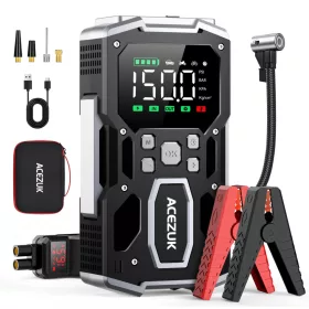   ACEZUK Snaga 26800mAh Powerbank s Kompresorom 6000A 150PSI Auto LCD LED