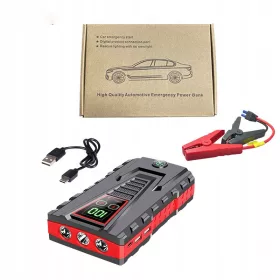   BOOSTER POWERBANK ZA POKRETANJE VOZILA SA SVETLJEM, ČEKIĆEM I SETOM KABLOVA 15000mAh