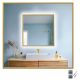  LED OGLEDALO COB 480 LED/1m U ZLATNOM ALUMINIJSKOM OKVIRU ELEGANT 120x120 cm