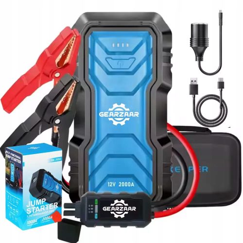 GEARZAAR J1202 Set za pokretanje automobila Punjač akumulatora 2000A
