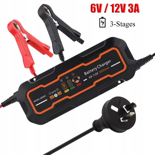 Pametni automatski punjač baterija 6V/12V 3A za vozila, automobile, PG