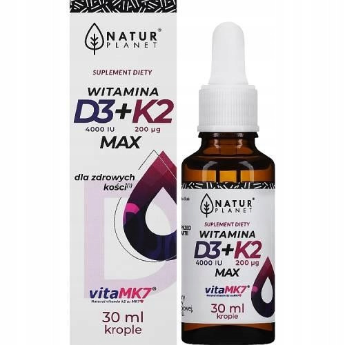 Natur Planet Vitamin D3+K2 Max kapi za zdrave kosti 30 ml
