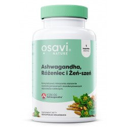Ashwagandha, Rhodiola rosea i Panax ginseng - 120 veganskih kapsula