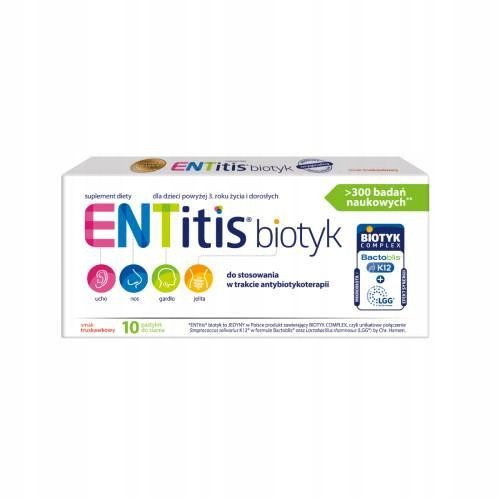Entitis Biotyk probiotičke pastile s okusom jagode 10 kom