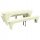Set krema navlaka za stol i klupe, dimenzije 220x70x80 cm i 220x35x40 cm