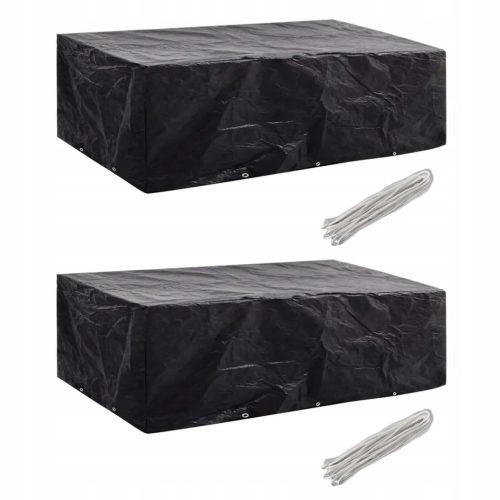 Zaštitna Navlaka za Rattan Vrtni Namještaj 300x140x90 cm, Crna