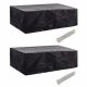 Zaštitna Navlaka za Rattan Vrtni Namještaj 300x140x90 cm, Crna