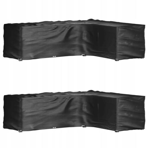 PE Pokrovac za vrtni namještaj otporan na vodu i UV zračenje, crni, 260x210x80 cm