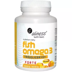   Aliness Fish Omega-3 Forte Trigliceridi - Suplement sa 60 kapsula za zdravlje srca