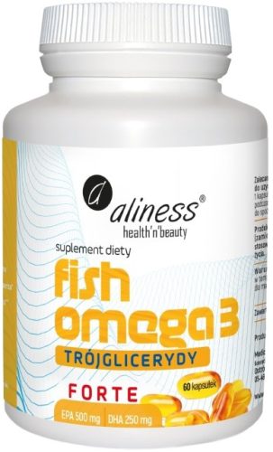 Aliness Fish Omega-3 Forte Trigliceridi - Suplement sa 60 kapsula za zdravlje srca