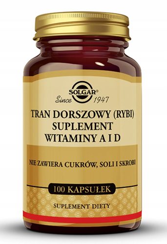 Solgar Tran Dorszowy - Potpora Imunitetu s Vitaminama A i D, 100 Kapsula