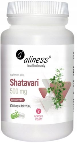 Aliness Shatavari Ekstrakt 500 mg - 100 Kapsula za PMS i Povećanje Plodnosti