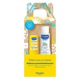   Mustela SUN SPF50 Zaštitni Stik za Djecu i Odrasle 9ml & Mustela Nježni Gel za Pranje 100ml