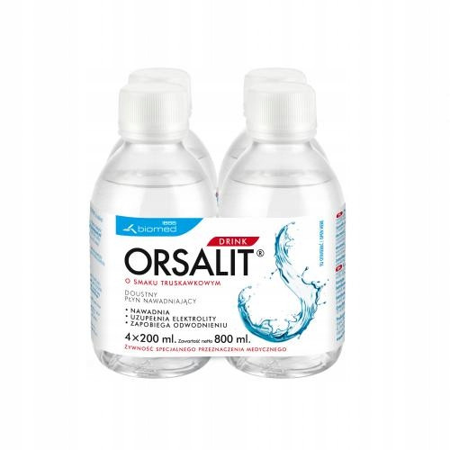 Dodatak prehrani IBSS Biomed Orsalit napitak s okusom jagode 4x200 ml