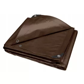 Visokokvalitetna pokrivna cerada 6x6 m, smeđa, 180g/m2