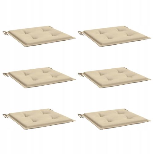  vidaXL Jastuci za vrtne stolice 6 kom bež 50x50x4 cm