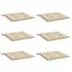  vidaXL Jastuci za vrtne stolice 6 kom bež 50x50x4 cm