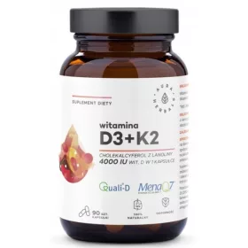   AURA Vitamin D3 4000 IU + Vitamin K2, 90 kapsula - Dodatak prehrani