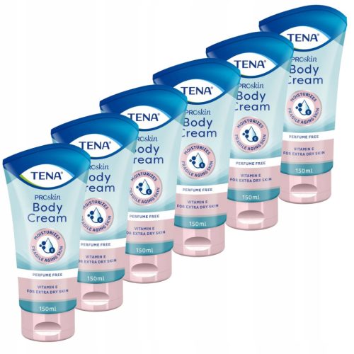 TENA ProSkin Body Cream - Paket od 6 Bezzapachowych Kremova za Tijelo (6x150 ml)