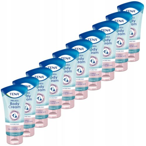 Set od 10 pakiranja TENA Body Cream - Hranjivi Krem za Tijelo