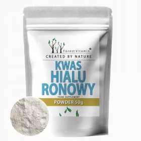   Kwas Hialuronowy w Proszku - 50 g, 250 Porcji - Idealny dla Skóry i Stawów