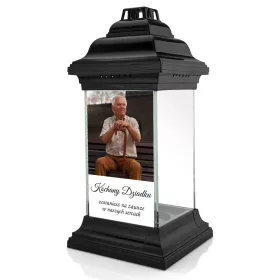 Personalizirani lampion s fotografijom za grob djeda