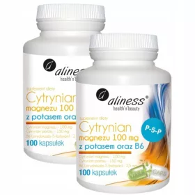   ALINESS Citrat Magnezija 100 mg + Kalij + B6 - Suplement za Zdravlje