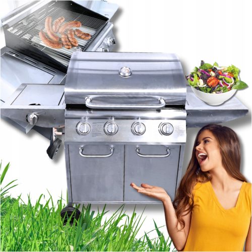 Grill Gazowy IOWA BBQ 5 palnika 4+1 na Kolečkima 14,5kW