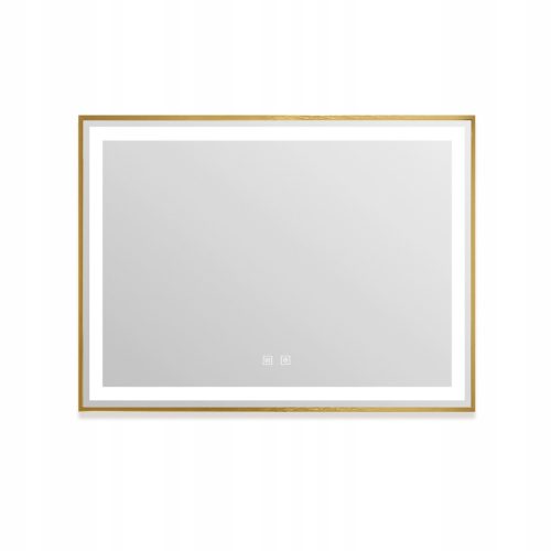  LED osvijetljeno ogledalo 80x60 cm pravokutno J127 u okviru od ružičastog zlata