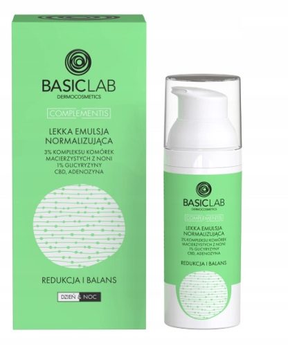 BasicLab Lagana Normalizirajuća Emulzija za Mješovitu i Masnu Kožu - 50ml