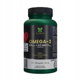   LANCO NUTRITIONS Omega 3 D3 + K2 MK-7 + Vitamin E - Dodatak prehrani za odrasle