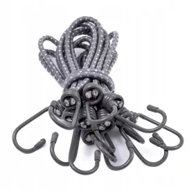   20X Elastična Guma s Metalnim Kukama za Osiguranje Tereta i Cerada 0,8x40cm