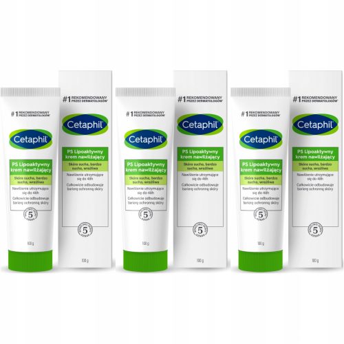 Cetaphil PS Lipoaktywny Krem Nawilżający dla Wrażliwej Skóry 3x100g