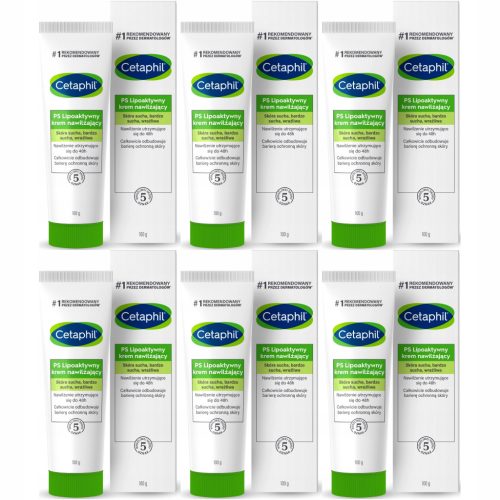 Cetaphil PS Lipoaktywny Krem Nawilżający dla Skóry Wrażliwej 6 x 100g