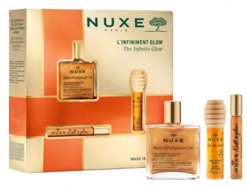 Nuxe Glow Huile Prodigieuse Or Set: Multifunkcionalna njega s zlatnim česticama