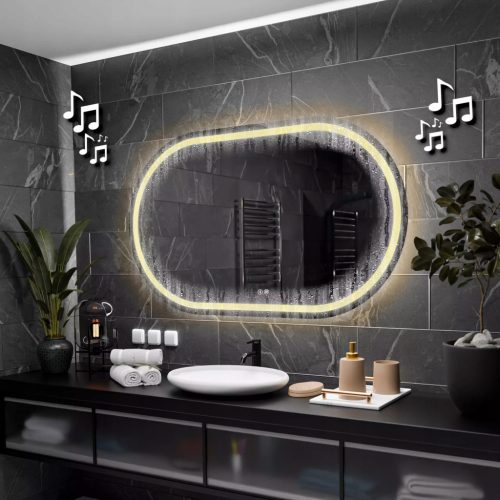  (3039) LED Ogledalo Palermo 90x60 cm, Topla LED, Glavna površina + uključeno, Grijaća prostirka