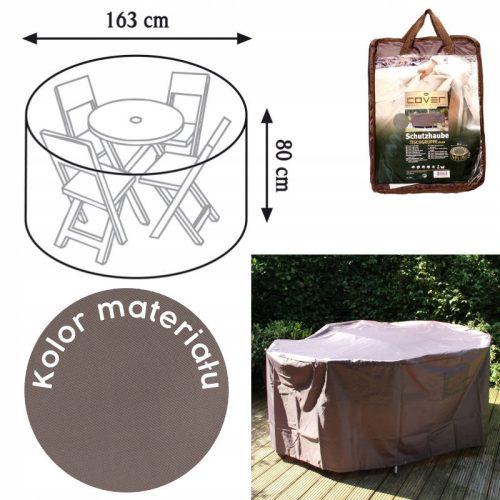 Zaštitna navlaka za okrugli stol, boja taupe, promjer 163 cm