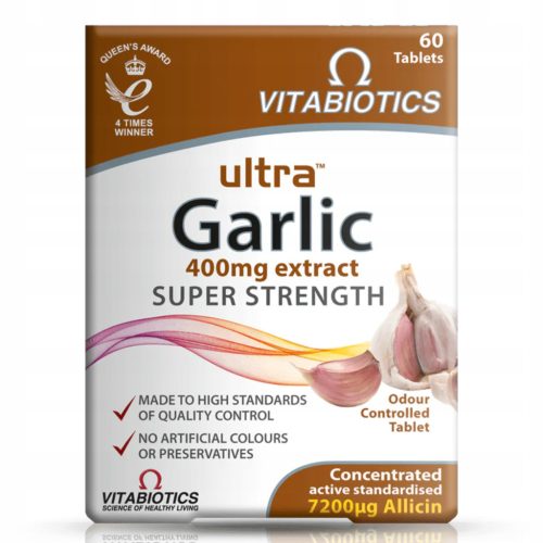 Supermoćni češnjak Vitabiotics Ultra s 7200 µg allicina - 60 tableta