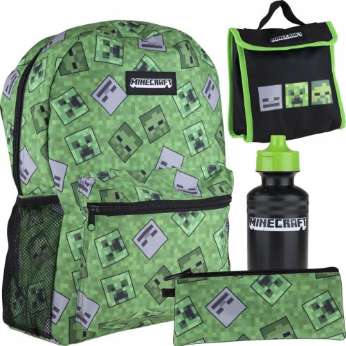 Minecraft set školskog ruksaka, boce za vodu, užine i pernica