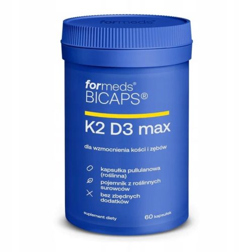 BICAPS Vitamin K2 D3 MAX 60 kapsula za zdravlje kostiju, zglobova i imunitet | FORMEDS